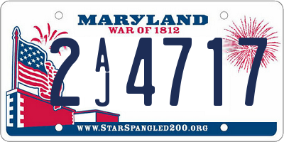 MD license plate 2AJ4717