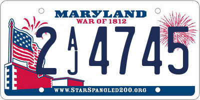 MD license plate 2AJ4745