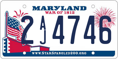 MD license plate 2AJ4746