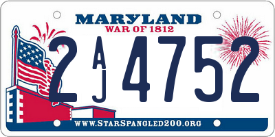 MD license plate 2AJ4752