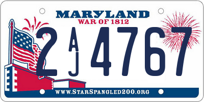 MD license plate 2AJ4767
