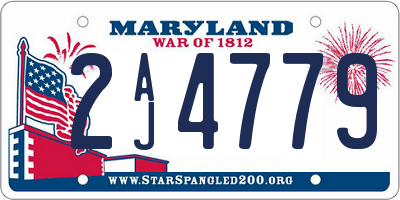 MD license plate 2AJ4779