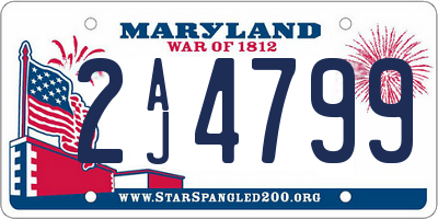 MD license plate 2AJ4799