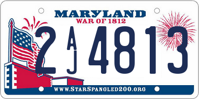 MD license plate 2AJ4813