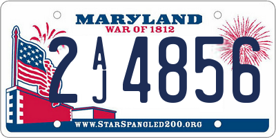 MD license plate 2AJ4856