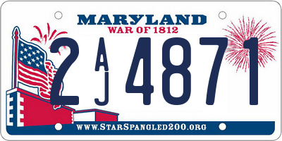 MD license plate 2AJ4871