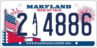MD license plate 2AJ4886