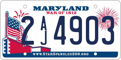 MD license plate 2AJ4903
