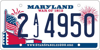 MD license plate 2AJ4950