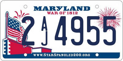 MD license plate 2AJ4955