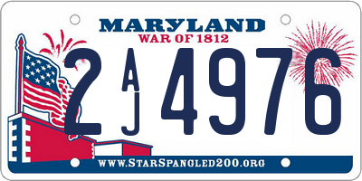 MD license plate 2AJ4976