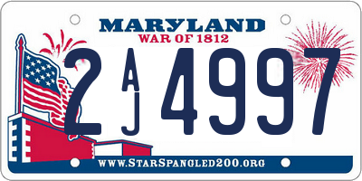 MD license plate 2AJ4997