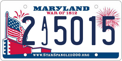 MD license plate 2AJ5015