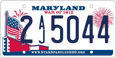 MD license plate 2AJ5044