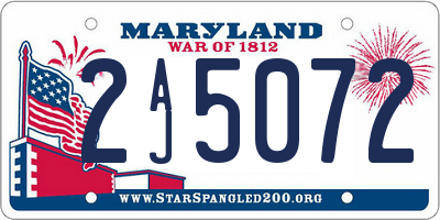 MD license plate 2AJ5072