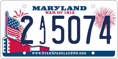 MD license plate 2AJ5074