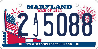 MD license plate 2AJ5088