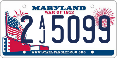 MD license plate 2AJ5099