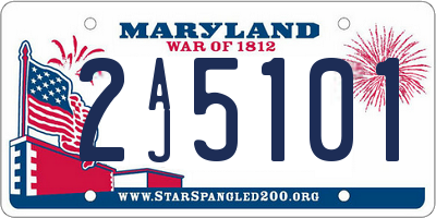 MD license plate 2AJ5101