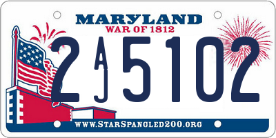 MD license plate 2AJ5102