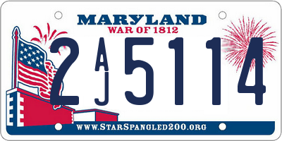 MD license plate 2AJ5114
