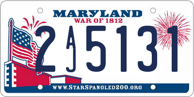 MD license plate 2AJ5131