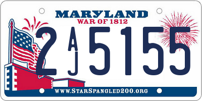 MD license plate 2AJ5155
