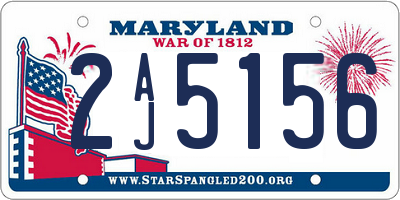 MD license plate 2AJ5156