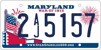 MD license plate 2AJ5157