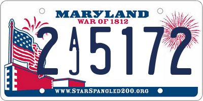 MD license plate 2AJ5172