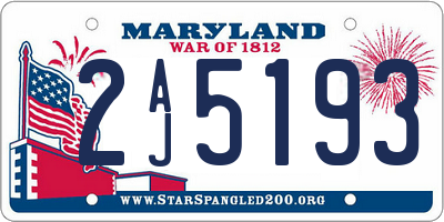 MD license plate 2AJ5193
