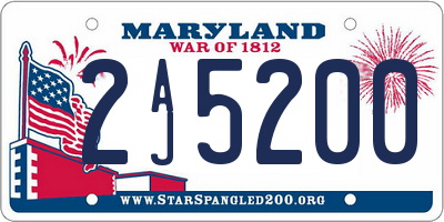 MD license plate 2AJ5200