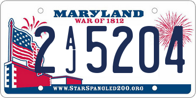 MD license plate 2AJ5204