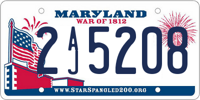 MD license plate 2AJ5208
