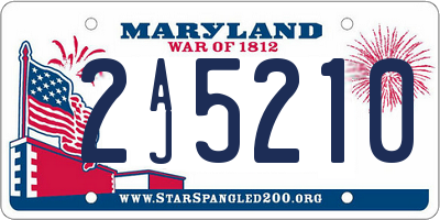 MD license plate 2AJ5210