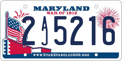 MD license plate 2AJ5216