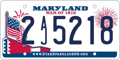 MD license plate 2AJ5218