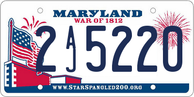MD license plate 2AJ5220