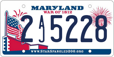 MD license plate 2AJ5228