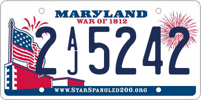 MD license plate 2AJ5242