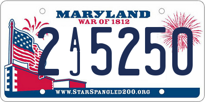 MD license plate 2AJ5250
