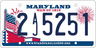 MD license plate 2AJ5251