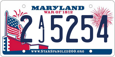 MD license plate 2AJ5254