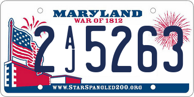 MD license plate 2AJ5263