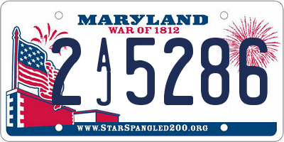 MD license plate 2AJ5286