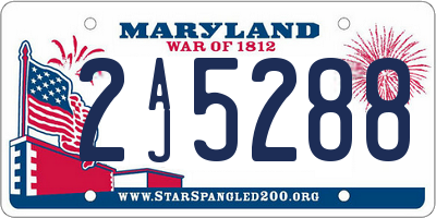 MD license plate 2AJ5288