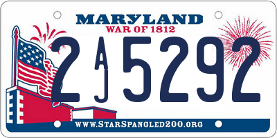 MD license plate 2AJ5292