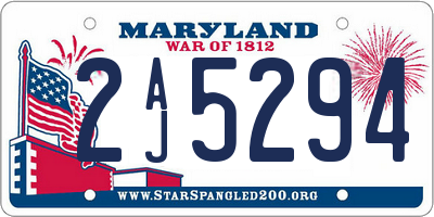 MD license plate 2AJ5294