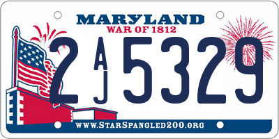 MD license plate 2AJ5329