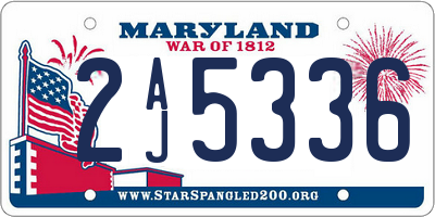 MD license plate 2AJ5336